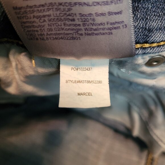 NYDJ Jeans Size 10 Marilyn Straight Mid Rise Tummy Control Medium Wash Stretch - Picture 6 of 12